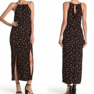 Velvet Torch Black Floral Maxi Dress Size XS NWOT
